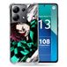 Cokitec Xiaomi Redmi Note 13 4G Manga Demon Slayer Tanjiro Shatterproof versterkte hoes
