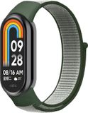 By Qubix Qubix - Sport loop nylon bandje - Groengrijs - Geschikt voor Xiaomi Smart Band 8 / 9 / 10