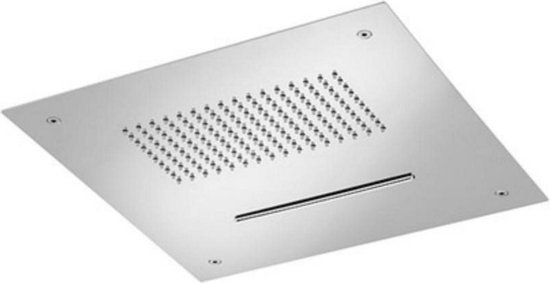 Hotbath Mate Inbouw Hoofddouche Met Cascade 38x38 cm Geborsteld Nikkel