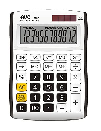 Alevar AVC 12 bureaurekenmachine zwart
