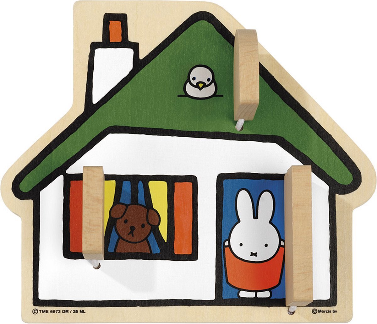 Bambolino Toys - Nijntje ben je thuis? - houten huisje - educatief speelgoed - kiekaboe