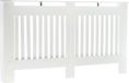 Toboli radiatoromslag, wit, 172 x 19 x 82 cm, radiatorafdekking van MDF, houten omhulsel voor radiatoren met lamellenoptiek