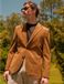 Next - Heren - Imitatiesuède slim-fit blazer - Bruin