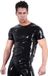 Merkloos / Sans marque LateX – Latex Shirt Klassieke Vorm Korte Mouwen Maat 2XL Zwart