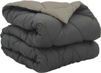vidaXL Dekbed Lichtgrijs en Antraciet 155 x 220 cm