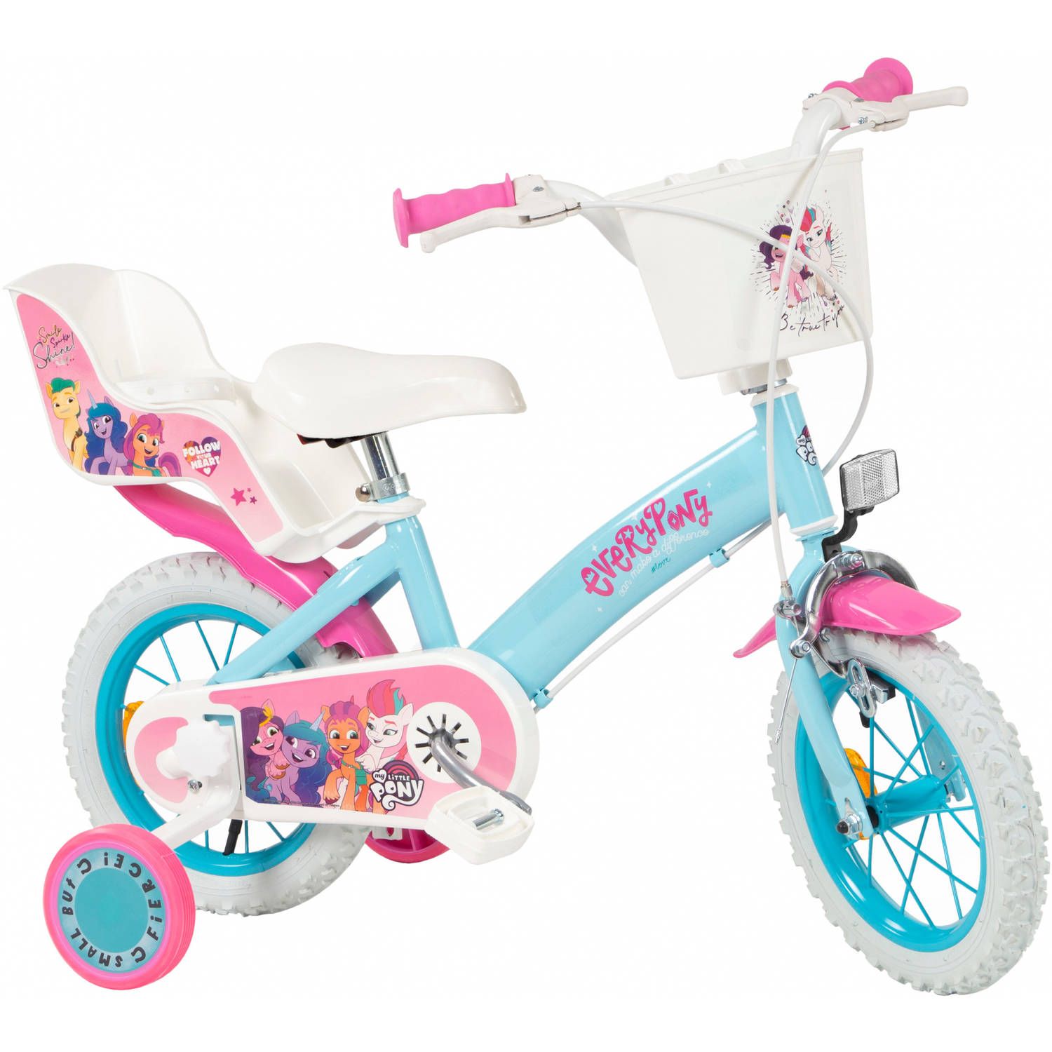 Toimsa My Little Pony Kinderfiets 12 inch Meisjes 21,5 cm Lichtblauw