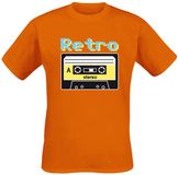 Funshirt Retro Kassette Heren T-shirt - oranje - M