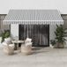 Maison Exclusive - Parasol manuel avec éclairage LED, anthracite et blanc, 400x350 cm