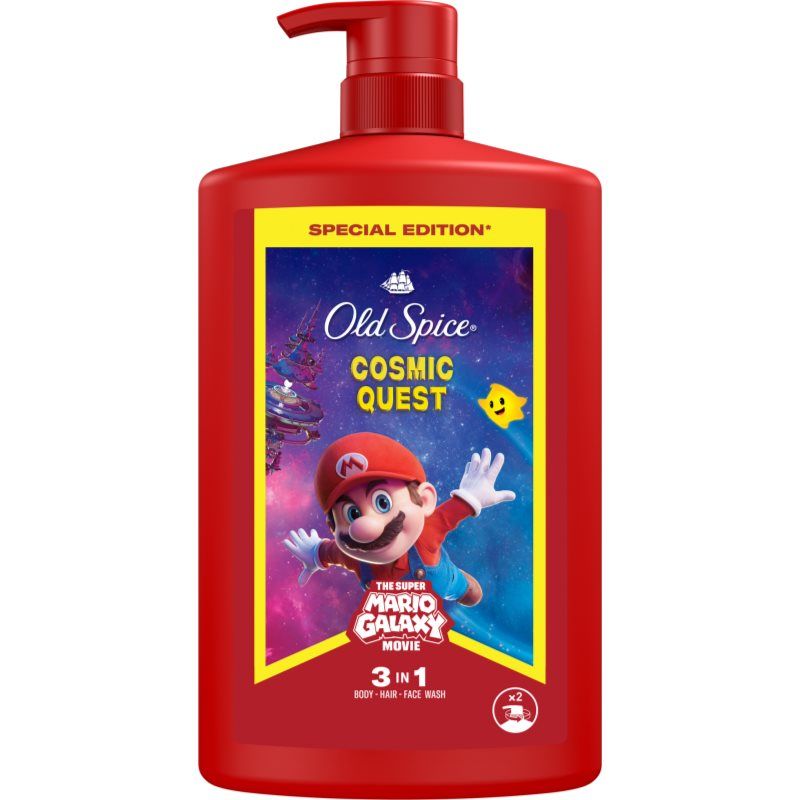 Old Spice Bearglove 3-in-1 douchegel voor haar, gezicht en lichaam, 1000 ml pompdispenser, langdurige frisheid, geur in parfumkwaliteit, dieptereiniging
