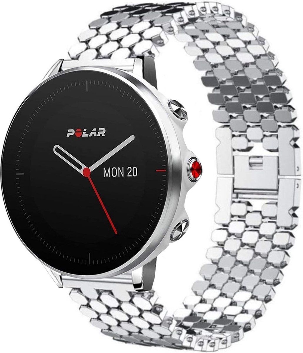 Strap-it stalen vis band - zilver - Geschikt voor Polar Grit X