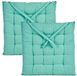 Giftdecor Decorama Stoelkussen - 2x - binnen/buiten - groen munt - 40 x 40 x 5 cm - polyester