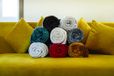 Toison d'or Deken van fluweel, microvezel, polyester, effen, 180 cm x 240 cm, ivoor