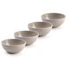 Plasticforte Kommetjes/Schaaltjes - 4x - Dessert/Ontbijt - Kunststof - D12 x H5 cm - Taupe