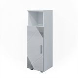 Vicco Irma Halfhoge kast – 30 x 95 cm Wit hoogglans met inzetstukken