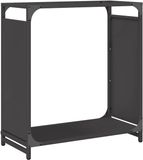 vidaXL - Porte-bûches - 60x28x65 cm - Acier laminé à froid - Noir