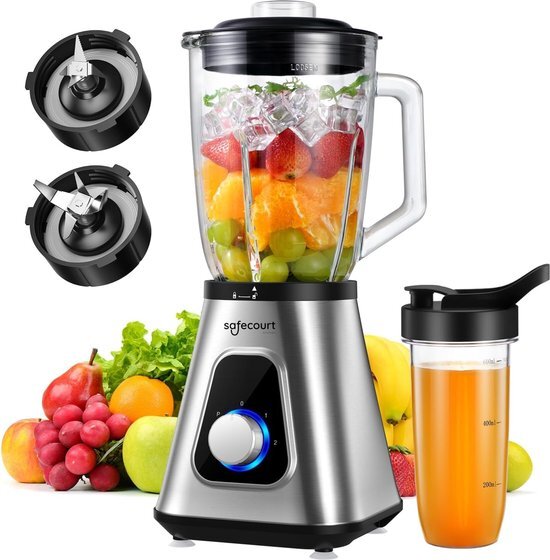 Safecourt Kitchen - Blender - Sportblender - 1000 Watt - To Go beker - Smoothie maker