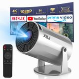 XBJ Projecteur Portable Argent Wi-Fi 6 Bluetooth 5.2