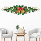 Ambiance Sticker Kerststicker met maretak - Zelfklevende kerststickers - Feestelijke decoratie - 50x180cm