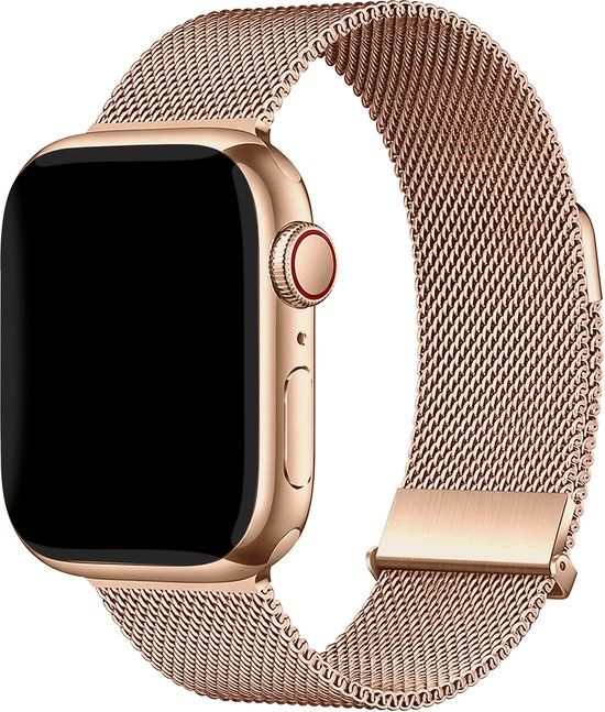imoshion Milanees bandje - Geschikt voor Apple Watch 44/45/46/49 mm - Rose Gold