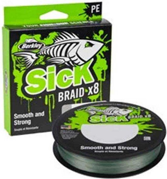 Berkley Sick Braid Gevlochten Vislijn - 0.19mm - 300m - Mossgroen