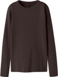 NAME IT Meisjes Blouse NKFNAKAL LS TOP NOOS - Chocolate Plum - Maat 122/128