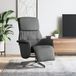 Fauteuil de relaxation Maison Exclusive avec repose-pieds, gris foncé, rembourré