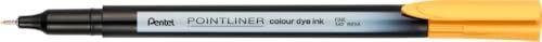 Pentel Pointliner colour S40 Fineliner - dye ink, 0,4 mm, okergeel (12 stuks)