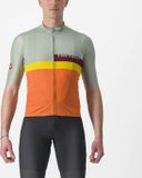 Castelli A Blocco Maillot - Defender Green/Dark Red-Bordea - XXL