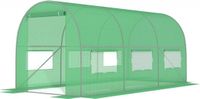 Viking Choice AP Onderdelen B.V. GROENE folietunnel met ramen - 10m2 = 400 * 250 * 200