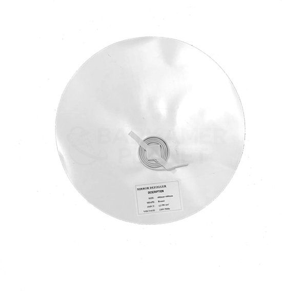 Badkamerplanet Spiegel Verwarming Rond - Chroom - 20mm