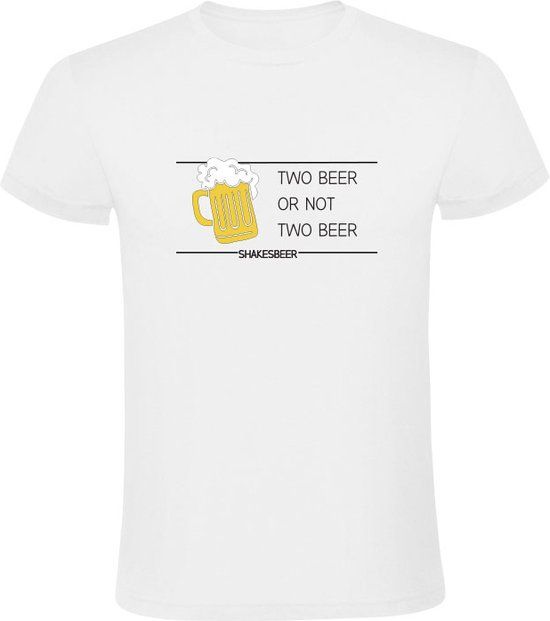 Sol's Two beer or not two beer Heren T-shirt - Wit - Maat L