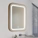 M Ledme Badkamerspiegel met licht, 60 x 80 cm, serie Wood, 15 W, dimbaar, warmwit, neutraal of koud (CCT), touch-schakelaar, gehard glas, IP44, houtafwerking, LM9310.