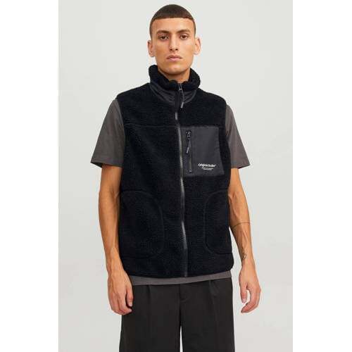 JACK & JONES JACK & JONES ORIGINALS bodywarmer JORVESTERBRO met logo zwart