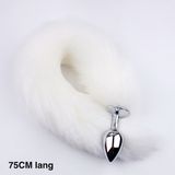 CHPN Thuis in Waren B.V. Buttplug - XL buttplug - Vossenstaart - Butt plug - Anaal plug - Anaal - Sexspeeltje - 18+ - Fluffy buttplug - Wit - Metaal - 2.7 cm Diameter - 6.9 cm Inbrenglengte