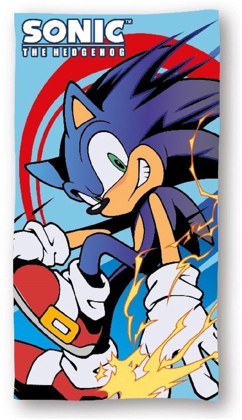 4KidsOnly Sonic strandlaken Blauw Polyester 70x140 cm