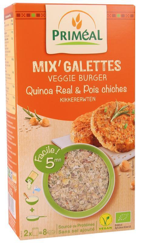 Primeal Quinoa burger vegetables mix 250g