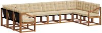 vidaXL - Hoek loungeset - 10 zitplaatsen - Natuurlijk en beige
