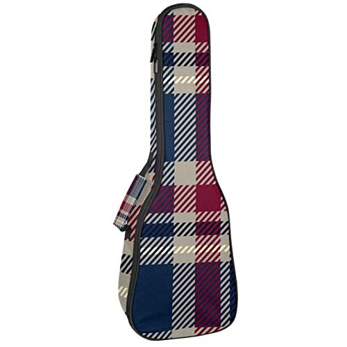 Mersov Concert Ukelele Rugzak, Heavy Duty Ukulele Case Tas met Opslag, Sopraan Concert Tenor Ukelele 10 MM Gewatteerde Tas Plaid