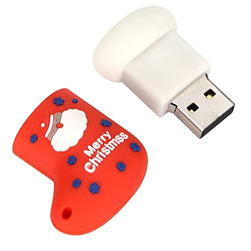 Deror USB schicht toer, data-opslag kerst sokken vorm hoge snelheid plug en play duurzaam geheugen duimstick voor thuiskantoor (32 GB)
