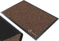Merkloos vounot Deurmat - Entree mat vuilvangmat - Antislip en absorberend - 90 x 120 cm - Bruin
