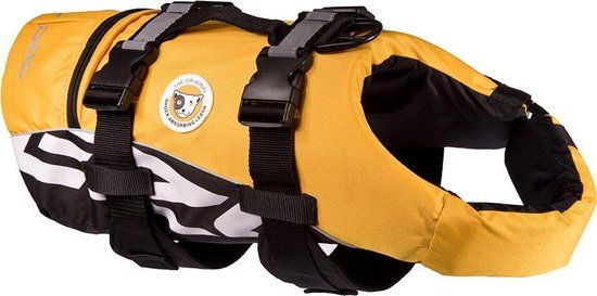 EzyDog DFD Hondenzwemvest - XS - Geel - Reflecterend Reddingsvest