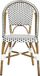 Safavieh Set van 2 tuinstoelen Tammy Blauw Rotan