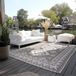 Elle Decoration Binnen en buiten tapijt, omkeerbaar tapijt, weerbestendig en waterdicht, modern geometrisch patroon, ruitpatroon, outdoortapijt voor tuin, balkon, terras en woonkamer, linnen, 160 x