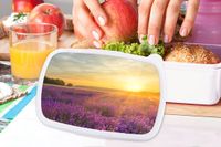 MuchoWow Broodtrommel Wit - Lunchbox - 18x12x6 cm - BPA-vrij - Luchtdicht - Rechthoekig