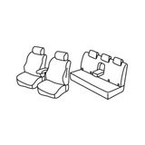 Set Superior Set stoelhoezen Superior - zwart/blauw - compatibel met Ford Ranger (09/15>)