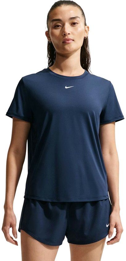 Nike One Classic Dri-fit Dames Training T-shirt Blauw-multicolour Maat M