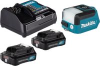 Makita ML 107 DSA acculamp 12 V max. 200 lm LED + 2x accu 2,0 Ah + oplader