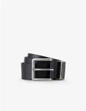 Armani Exchange Leren Riem Zwart 30 Man
