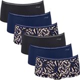 Sloggi GO Crush Short C6P Set van 6 Dames Onderbroek Blauw Maat M