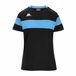 Kappa Kinder Sportshirt Dareta Zwart/Blauw Polyester Korte Mouw Colorblock Unisex 128/140